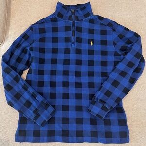 Polo Ralph Lauren Checked Cotton Interlock Pullover Boys Large Fits Women’s XS
